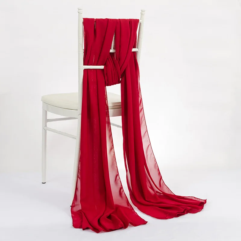 

1pc 70x300cm Chair Sashes Chiavari Chiffon For Banquet Wedding Party Reception Decoration Chaise Mariage Northern Europe Table