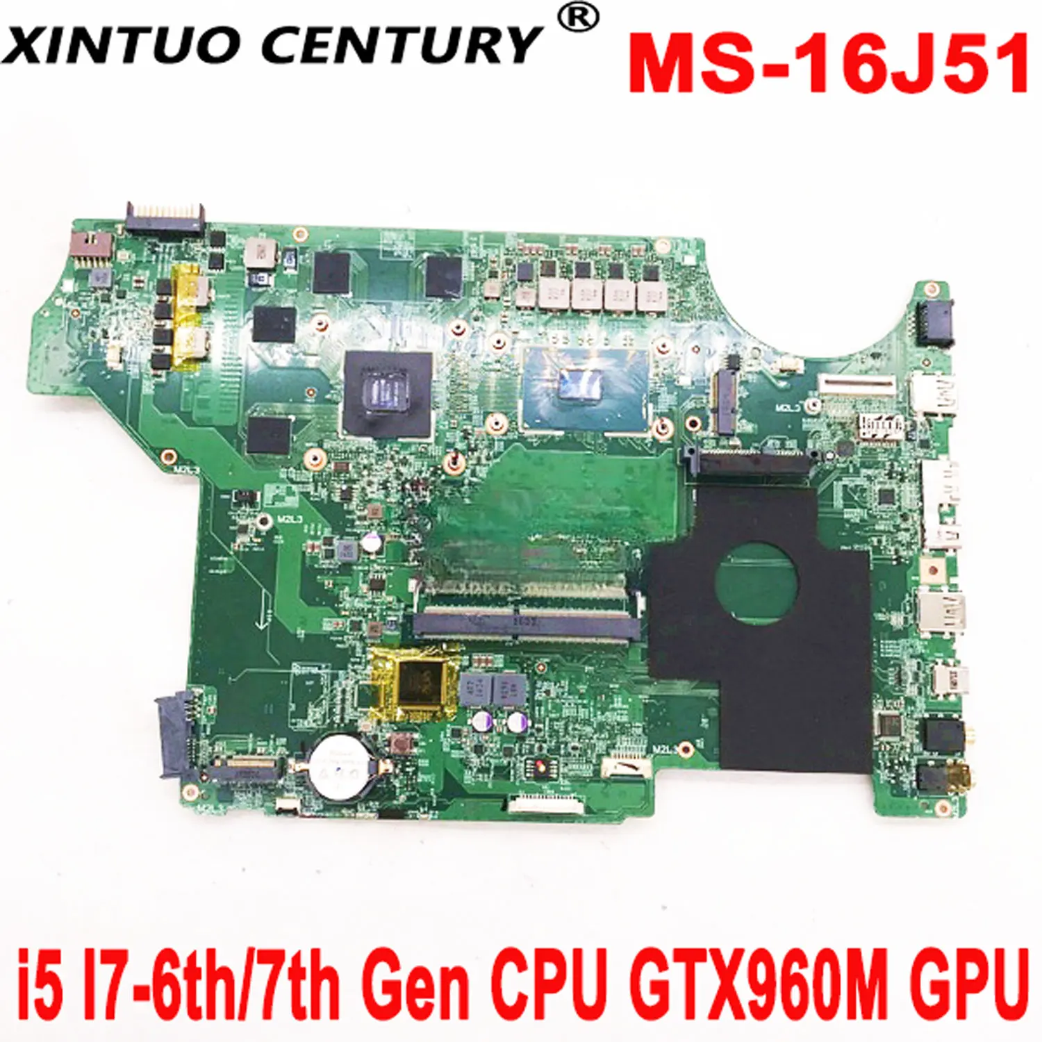 

MS-16J51 Original Motherboard for MSI GE62 GE72 Laptop Motherboard with i5 I7-6th/7th Gen CPU GTX960M N16P-GX-A2 GPU DDR4 Tested