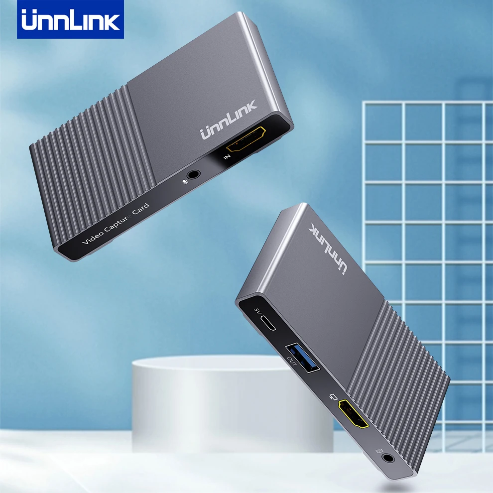 

Unnlink 4K HDMI USB 3.0 Video Capture Card 1080P 60fps Video Grabber Live Streaming Recording for PS4 xBox Phone Game DVD Camera