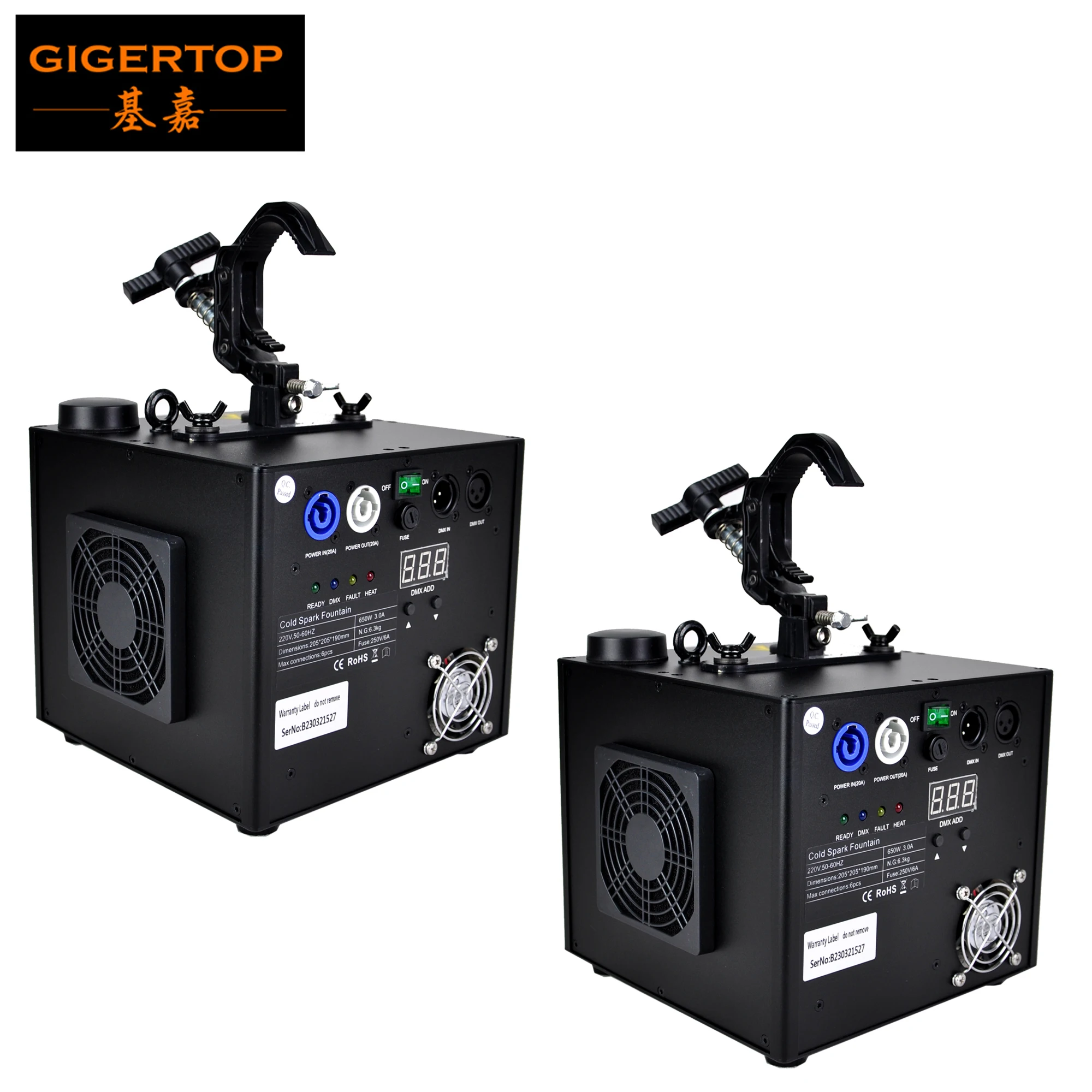 

TIPTOP Fireworks Powder 650W Fireworks Stage Equipment Indoor Outdoor Cold Flame Pyrotechnic Machine Stage Fountains Ignition