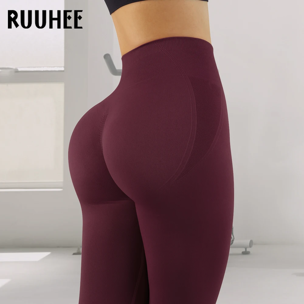 

RUUHEE Seamless Leggings Women Tummy Contorl High Waist Yoga Pant Scrunch Butt Womens Legging Leggings For Fitness