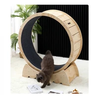 modern wooded cat treadmill for household pet supplies roller sports running wheel cat climbing frame cat toys circle track