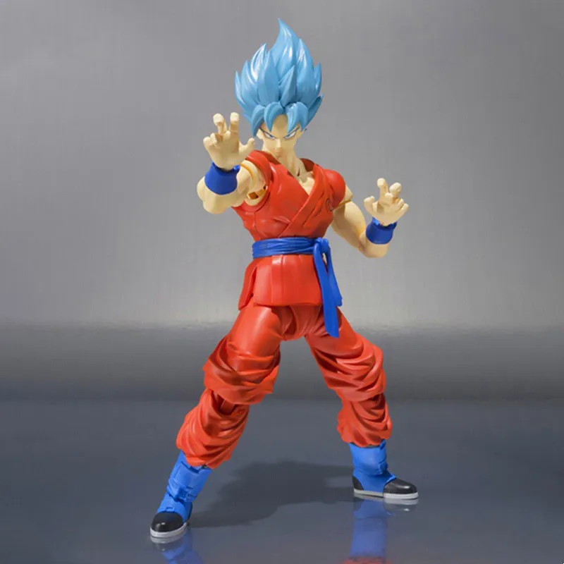 Anime Dragon Ball Z Son Goku Action Figure Super Saiyan Blue Hair Goku Movable Model Toy Collectibles Figuras Kid Birthday Gifts