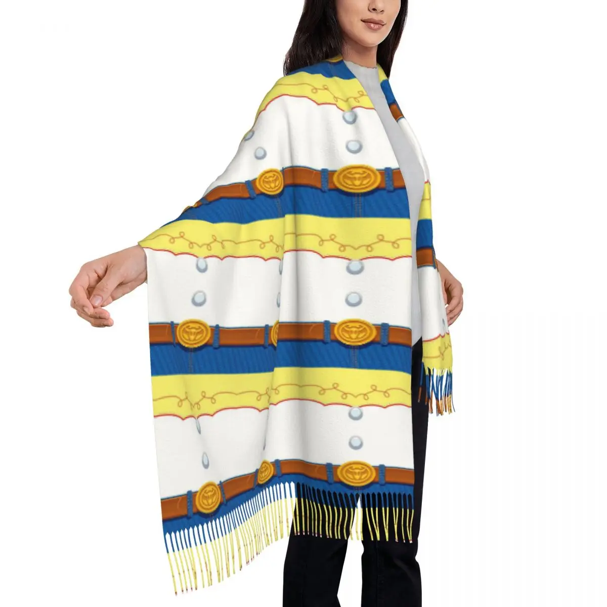 Индивидуальный Печатный женский и мужской шарф из коровьей шкуры на осень зиму