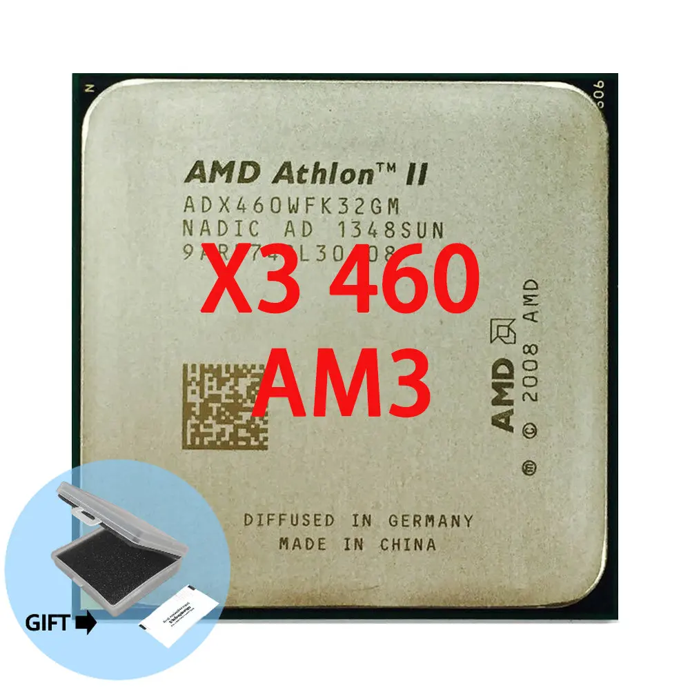 AMD Athlon II X3 460 X3-460 3.4GHz Triple-Core CPU Processor ADX460WFK32GM Socket AM3 938PIN