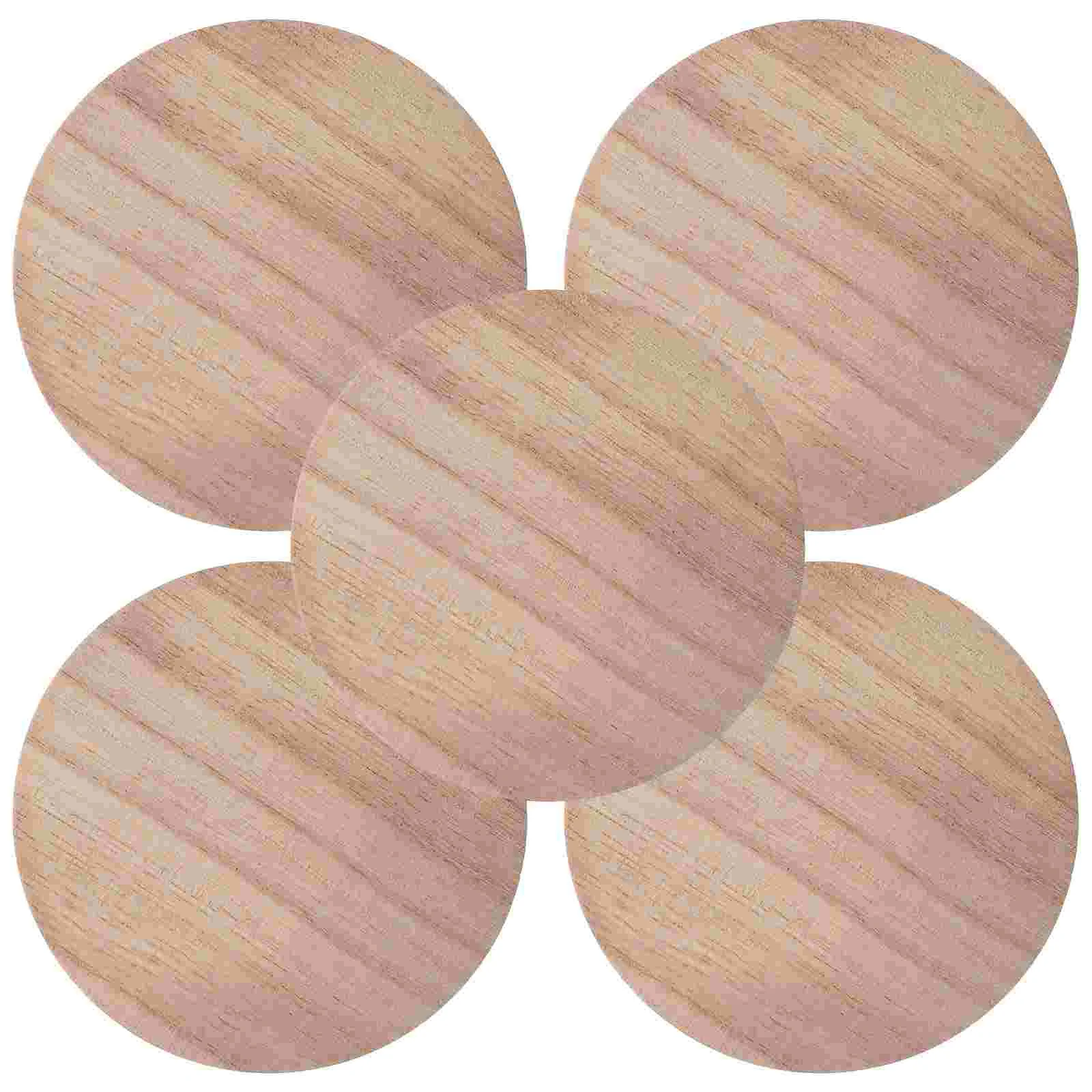 

5 Pcs Wood Slices Crafts Blank Ornaments Round Wooden Discs Nativity Craft Solid Wood Round Wood Chips Log DIY Wood Ornaments