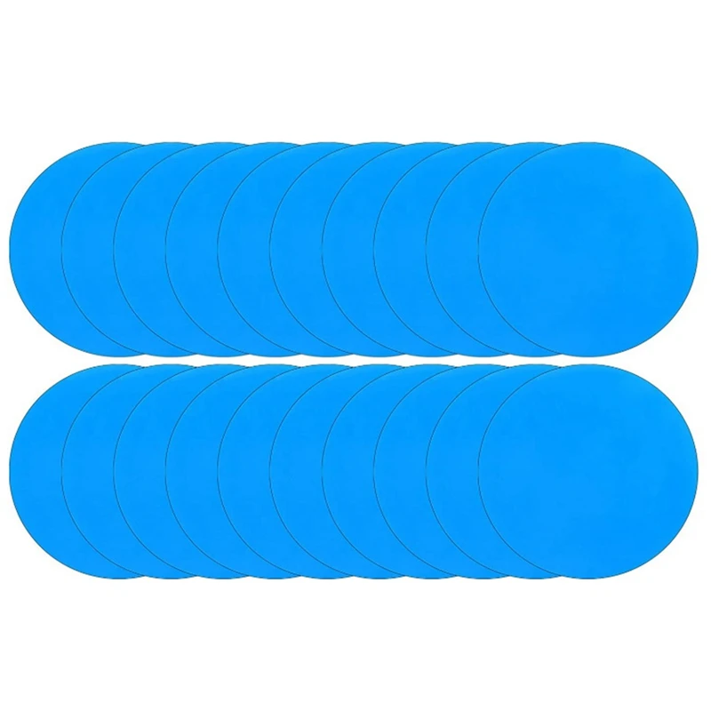 

20 PCS Self-Adhesive PVC Repair Patches, Vinyl Pool Liner Patch Boat Repair For Inflatable Boat Raft Kayak Canoe, Round