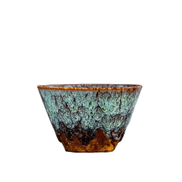 

Elegant vintage 175 ml ceramic teacup household color glazed china kung fu tea cup