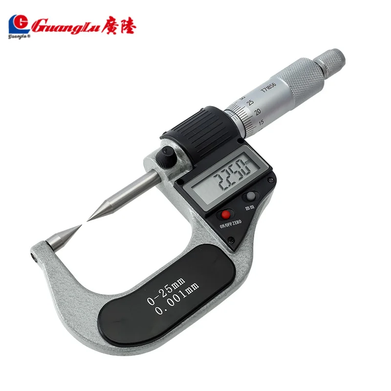 

Double Pointed Spindles Digital Micrometers,Measuring range 0-25mm,Resolution 1um，Accuracy 4um