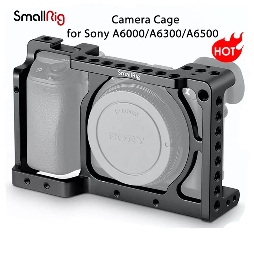 Small Rig Camera Cage Rig Stabilizer for Sony A6000 / A6300 / A6500 Nex-7 Cell Small-Rig Cage with Shoe Mount Thread Holes 1661