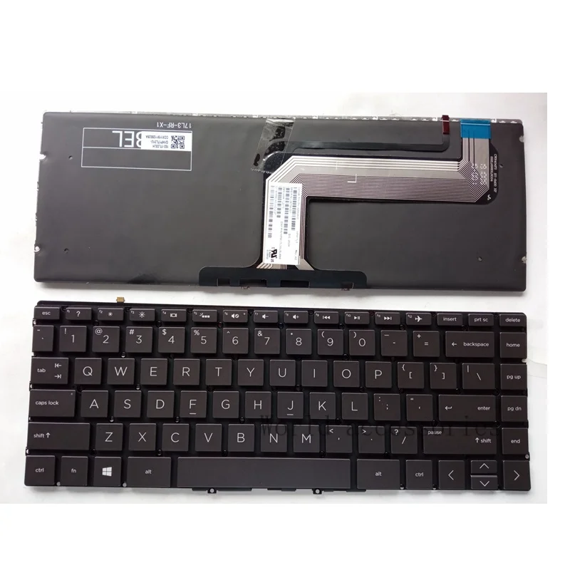 

US/RU Клавиатура для ноутбука HP Spectre Folio 13-ak 13-ak0013dx с английской подсветкой