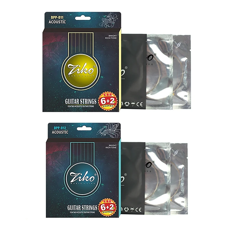 

Ziko Acoustic Guitar Strings Coated Phosphor Bronze Rust Upgrade Individual Packing Musical Instrument