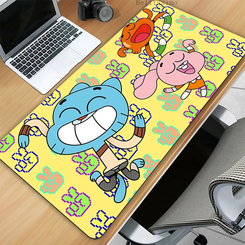 

Игровые коврики World Gumball, большой коврик для мыши, коврик для мыши Xxl, компьютерный коврик, клавиатура, аниме, Настольный коврик, большой коврик для мыши, настольные геймерские коврики