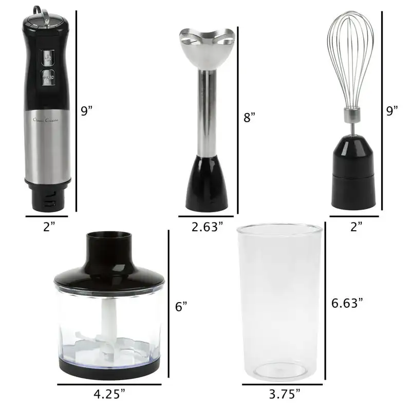 

Immersion Blender 4-In-1 6 Speed Hand Mixer
