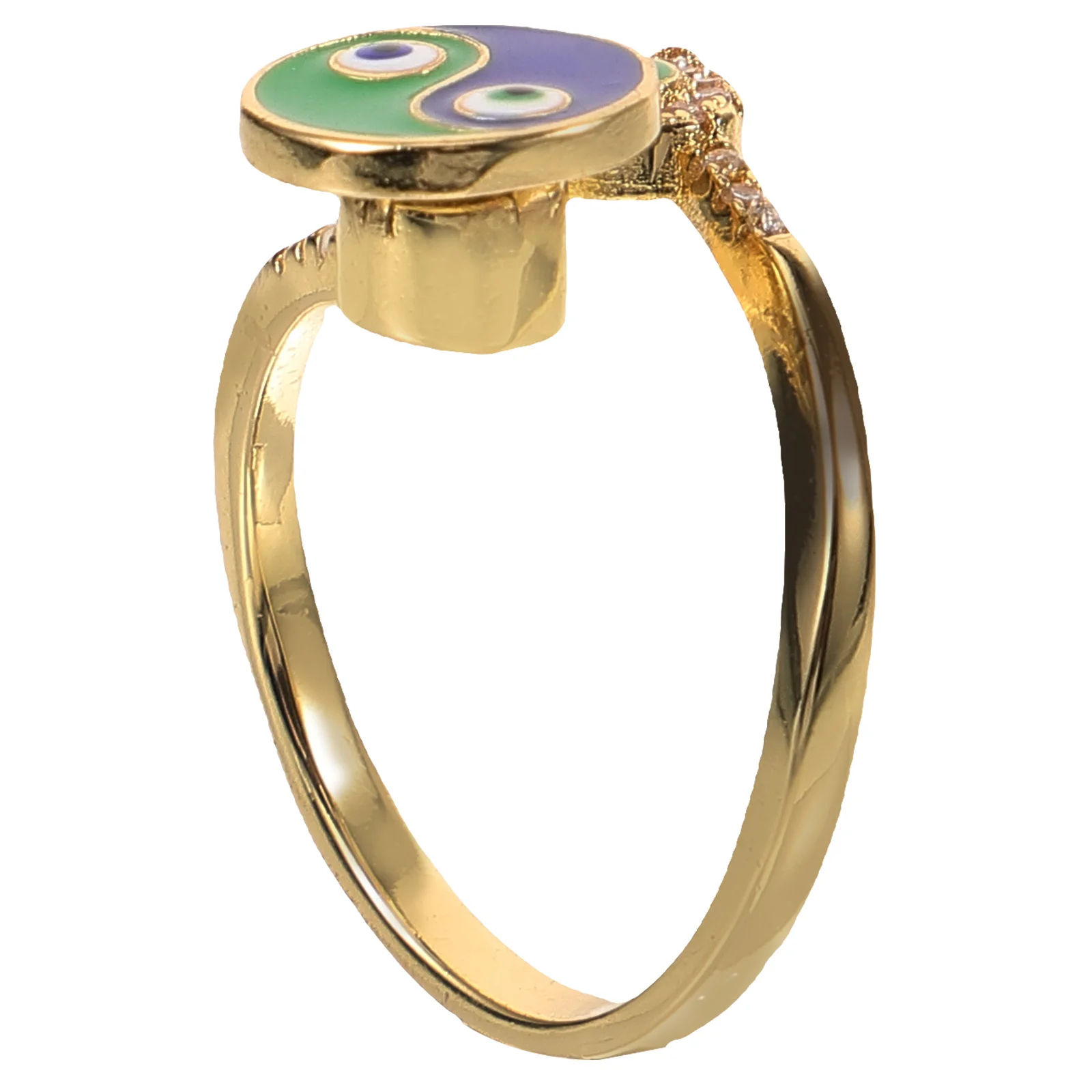 

Knitting Ring The Weave Yarn Guide Rings Open Finger Copper Professional Adjustable