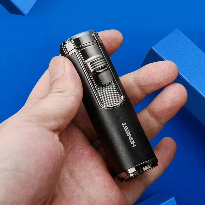 Искренняя четырехпрямая быстрая зажигалка заправляемая Бутановая газовая