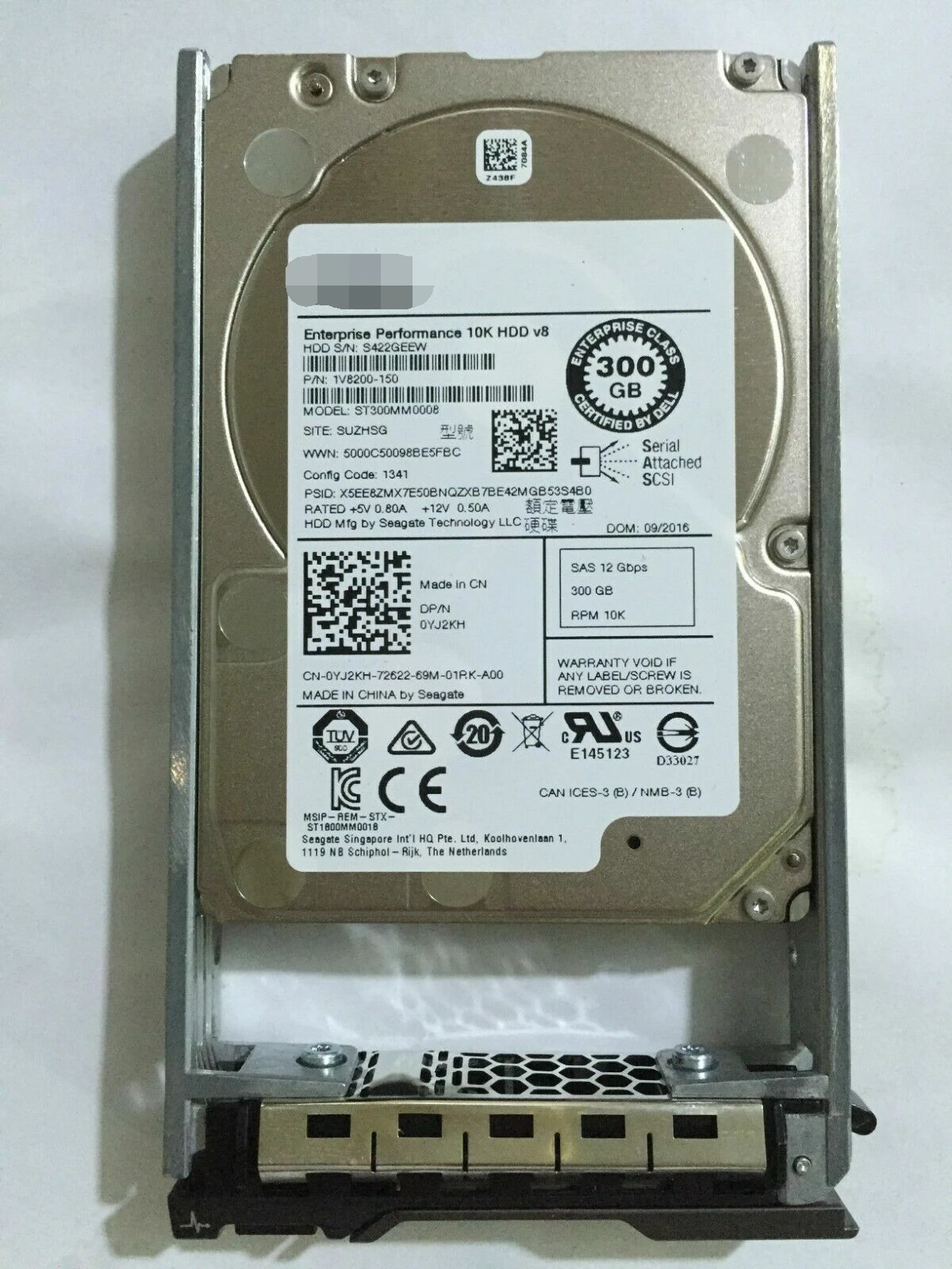 

FOR YJ2KH DELL 300GB 10K 12GBPS SAS 2.5'' ENTERPRISE HARD DRIVE W/TRAY 0YJ2KH