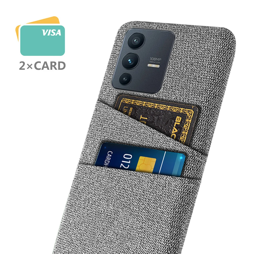 

For Vivo V23 5G Case Vivo V23 Pro Cover Luxury Fabric Dual Card Phone Cover For Vivo V23 V23Pro Funda Coque vivov23 5G V23 Pro