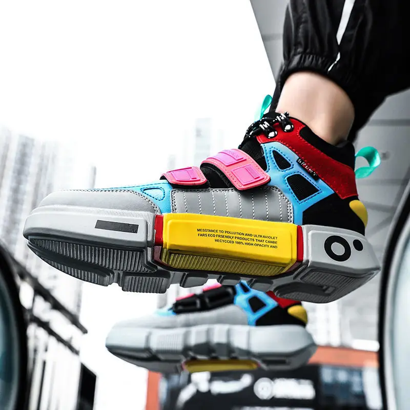 2022 Fashion Week Wudao National Fashion Couple Men's Trendy Shoes Flow All-Match Thick Bottom Board Retro Shoes Casual Sneakers