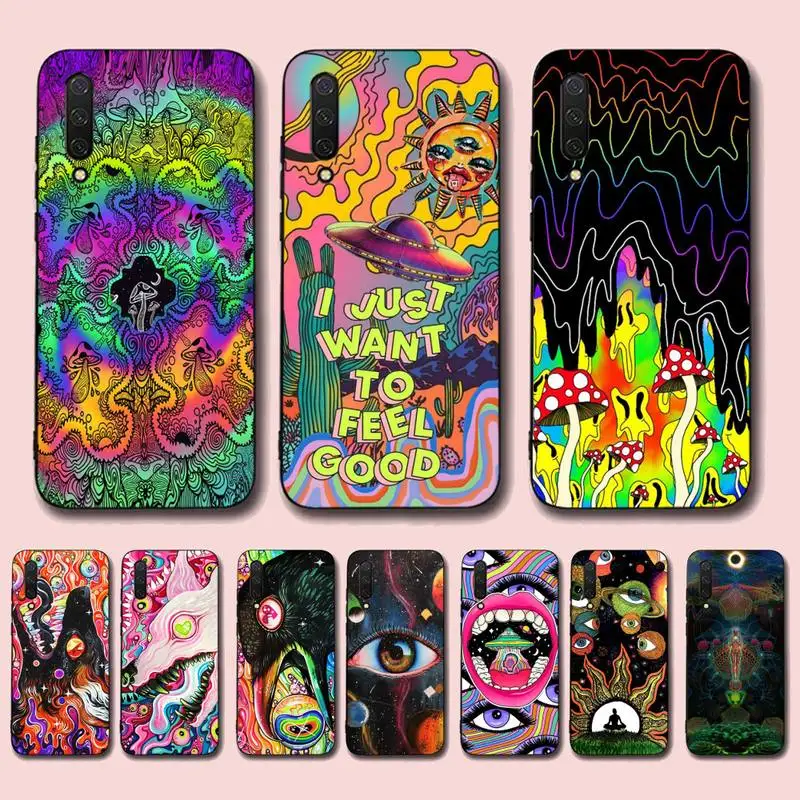 

Colourful Psychedelic Trippy Art Phone Case for Xiaomi mi 5 6 8 9 10 lite pro SE Mix 2s 3 F1 Max2 3