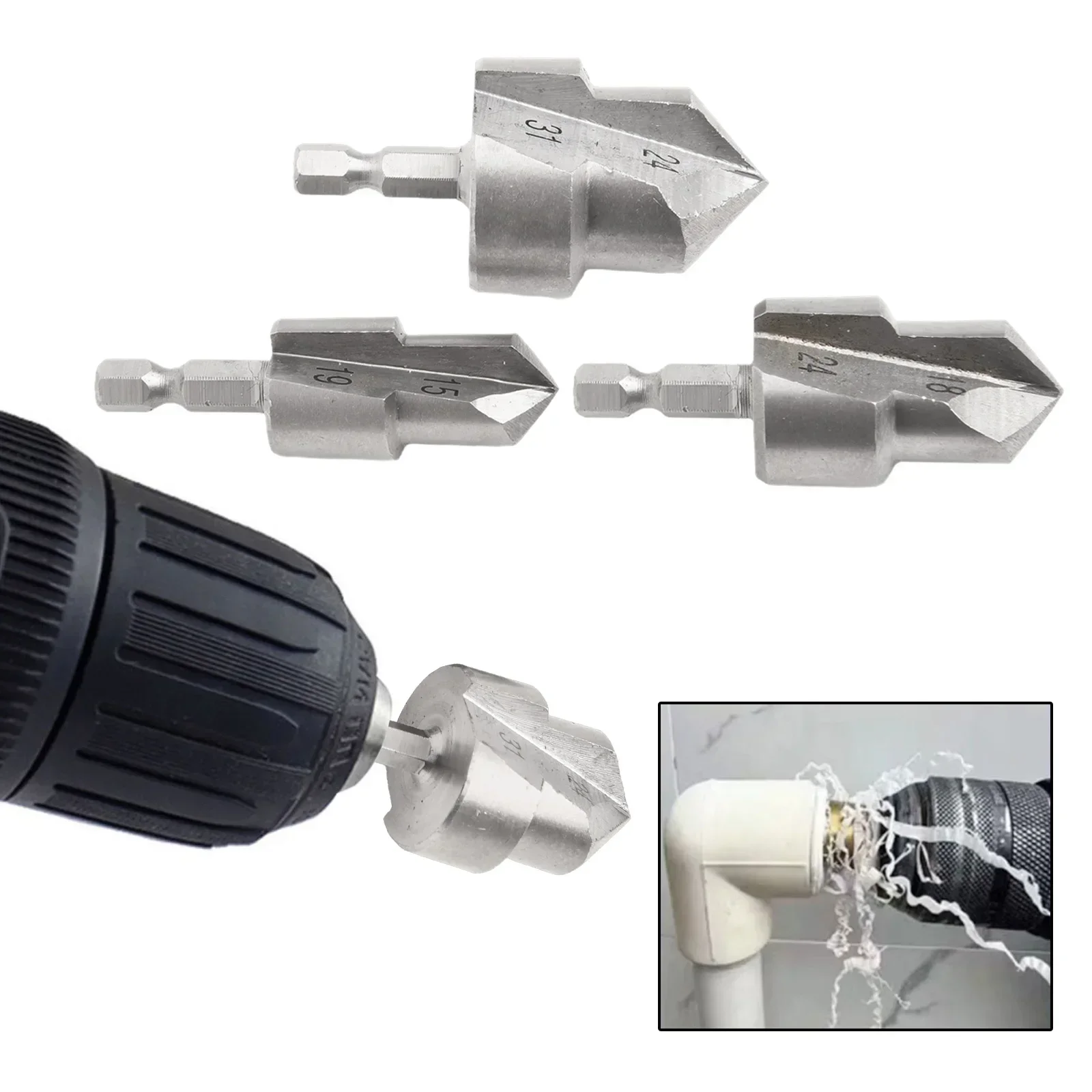 3 шт. PPR подъемное ступенчатое сверло с шестигранным хвостовиком инструмент для