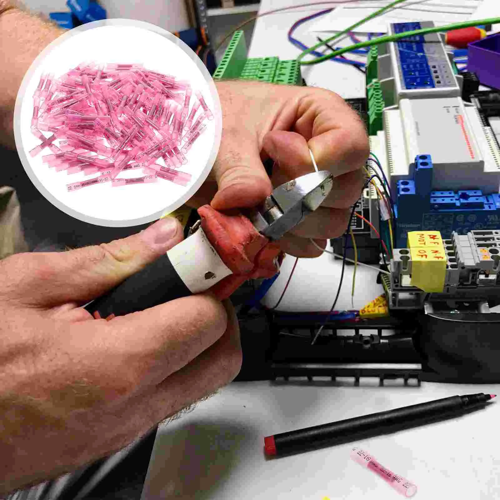 

200pcs Replacement Connectors Heat Shrink Connectors Heat Shrink Wire Connectors Crimp Connectors