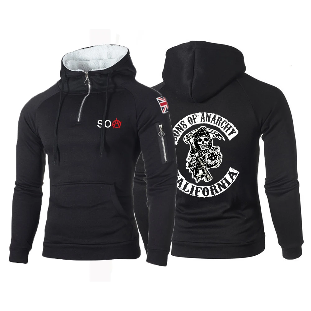 

Sons Of Anarchy SOA SAMCRO Autumn Mens Sports and Leisure running Hoodies Casual Hooded Coats