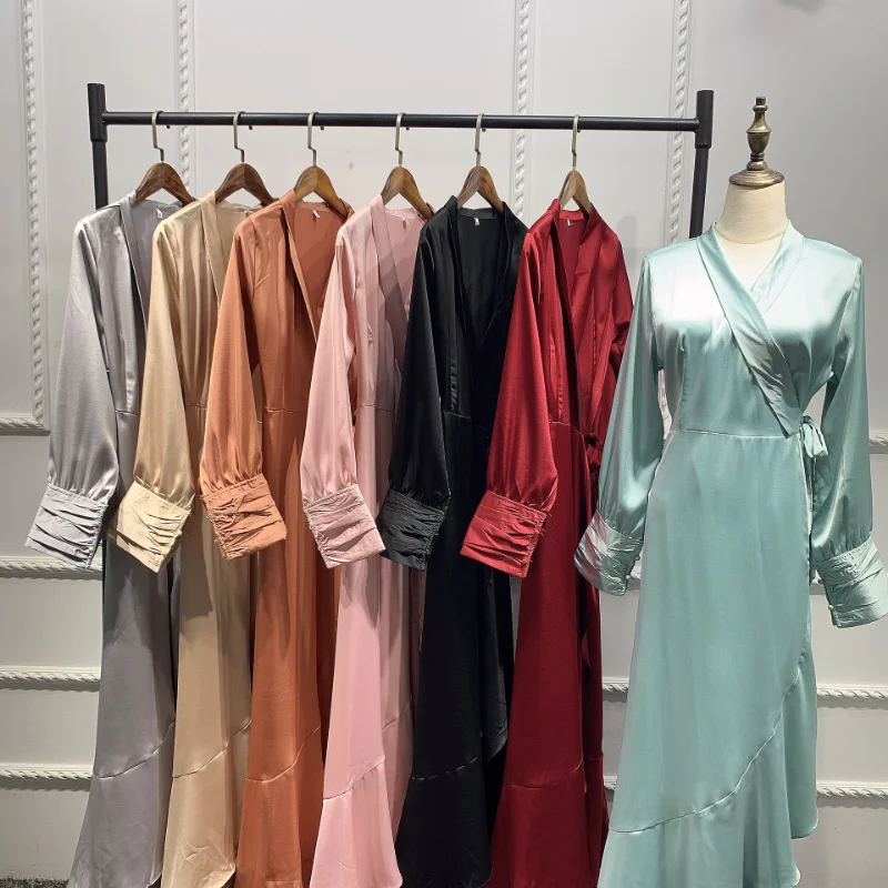 2023 Spring Muslim Dress Middle East Long Irregular Ruffle Abaya Women Robe Pour Femme Musulmane Vestidos Arabes Dubai Y Turcos