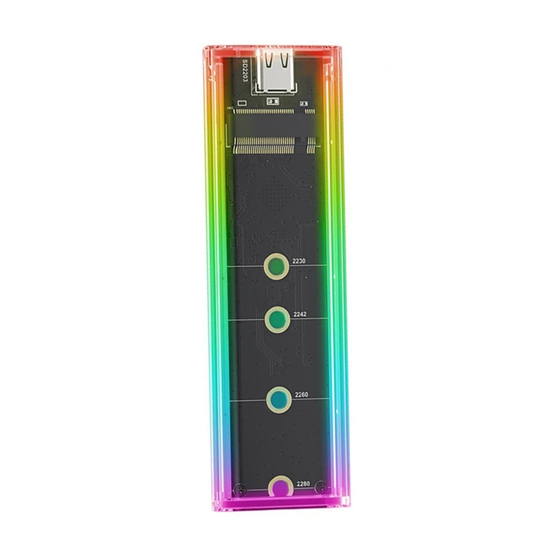 Корпус твердотельного накопителя M.2 NVME NGFF с двумя протоколами RGB Light Nvme M2 SSD