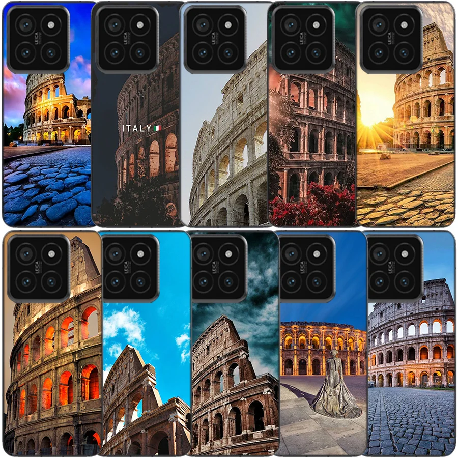 Colosseum Rome Italy Clear Phone Case For Xiaomi Poco X6 X5 Pro X4 X3 NFC F4 GT F6 F5 F3 M5 M5S M4 M3 F2 F1 TPU Pattern Soft
