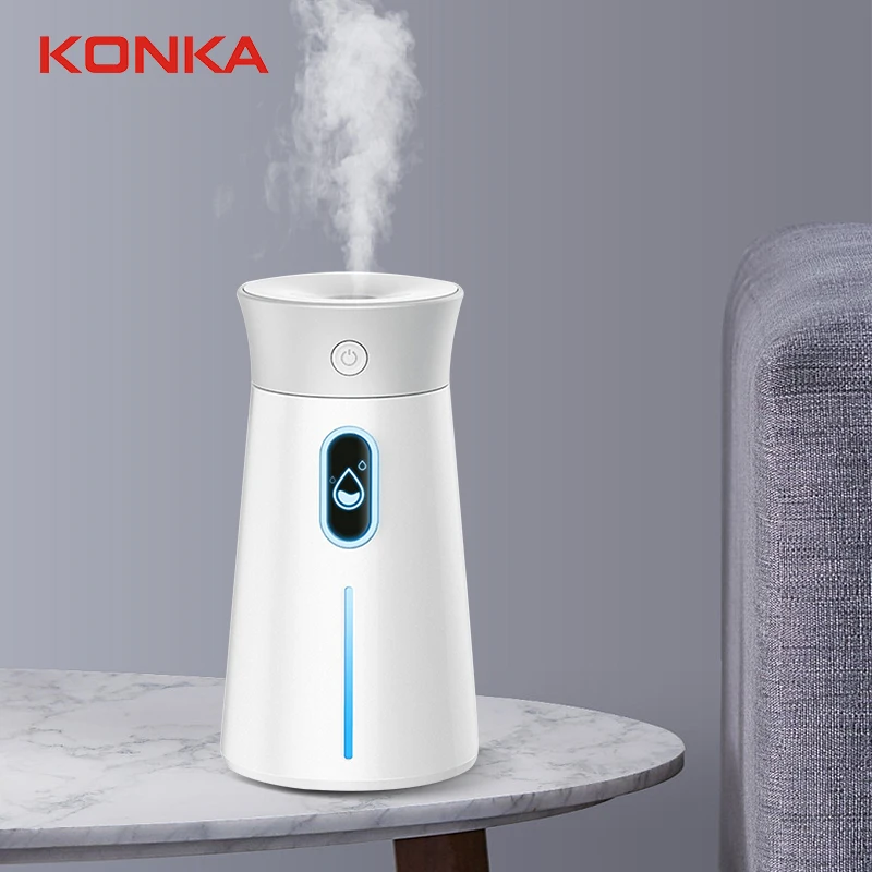 

KONKA Air Humidifier Mini White 380ml Low Noise Colorful Lignt Night For Home Office Mist Maker LED Portable USB Big Fog