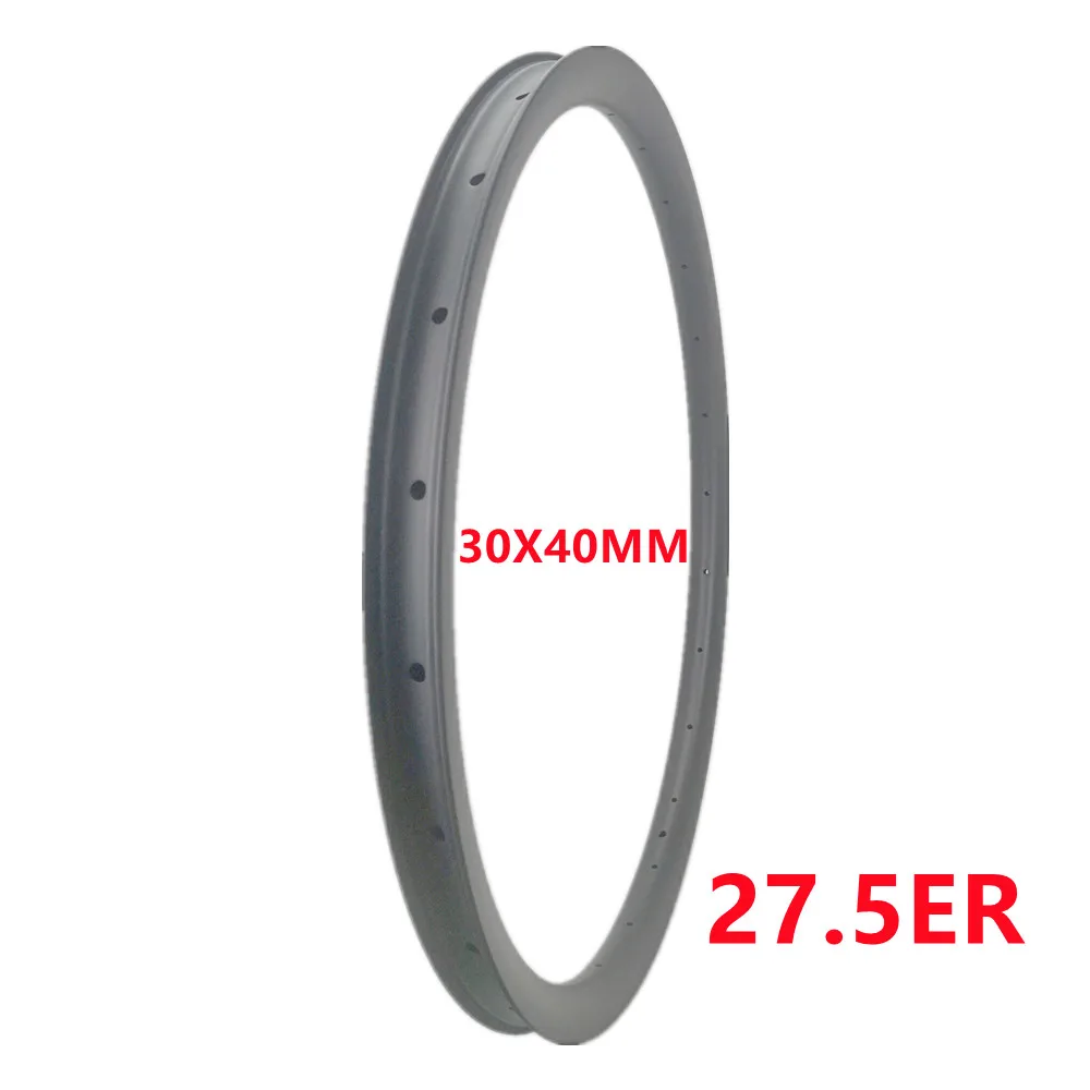 

32H 3k Twill Glossy 27.5ER/650B MTB Carbon Rim 30X40MM Hookless Tubeless Wheel Rim Carbon Rim Asymmetric Carbon Rim