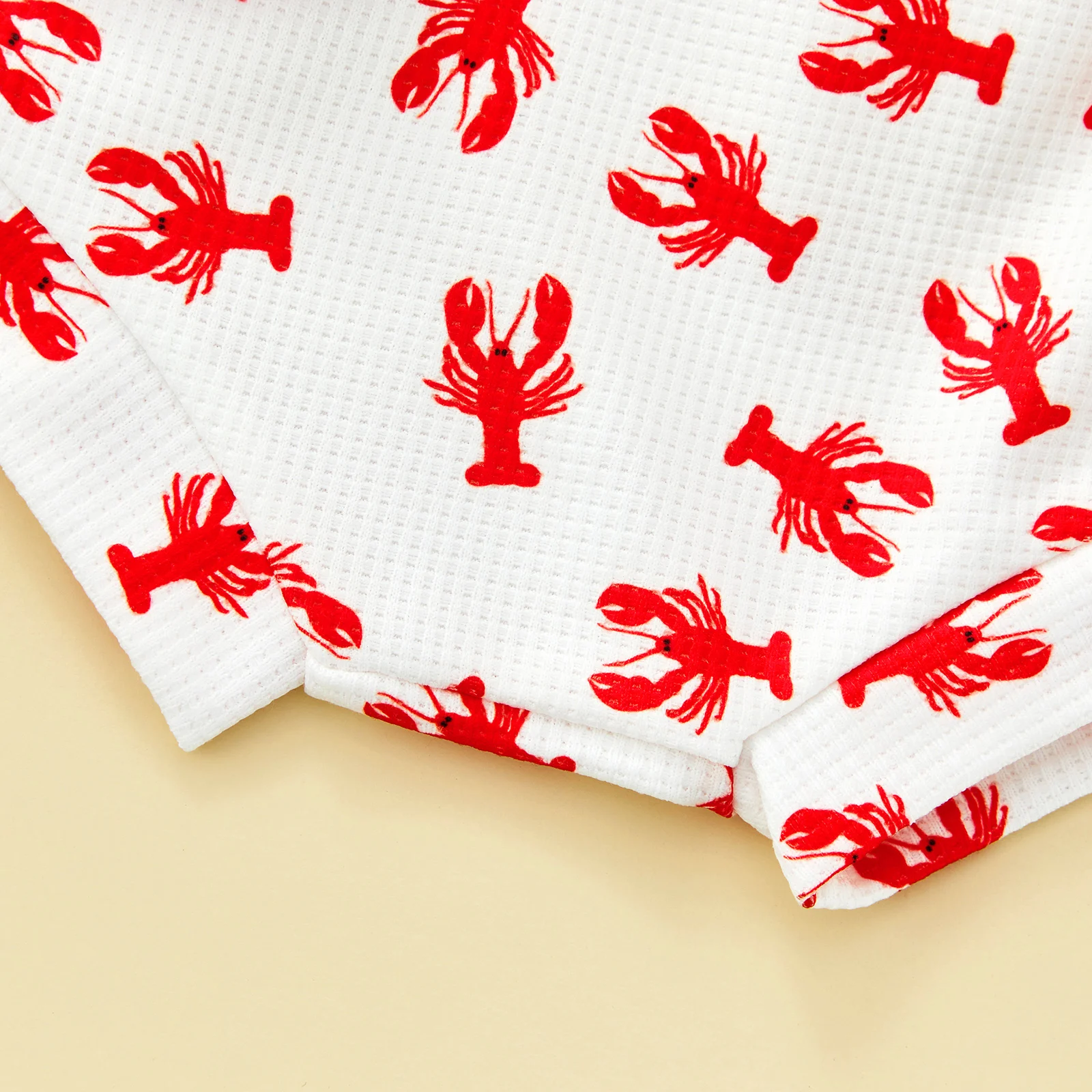 Милая детская одежда с надписью раков комбинезон короткими рукавами шорты