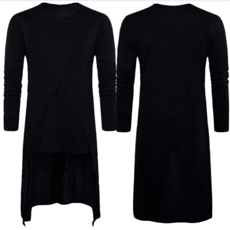 Мужской ночной клуб в стиле панк хип-хоп футболка с длинным рукавом сценический