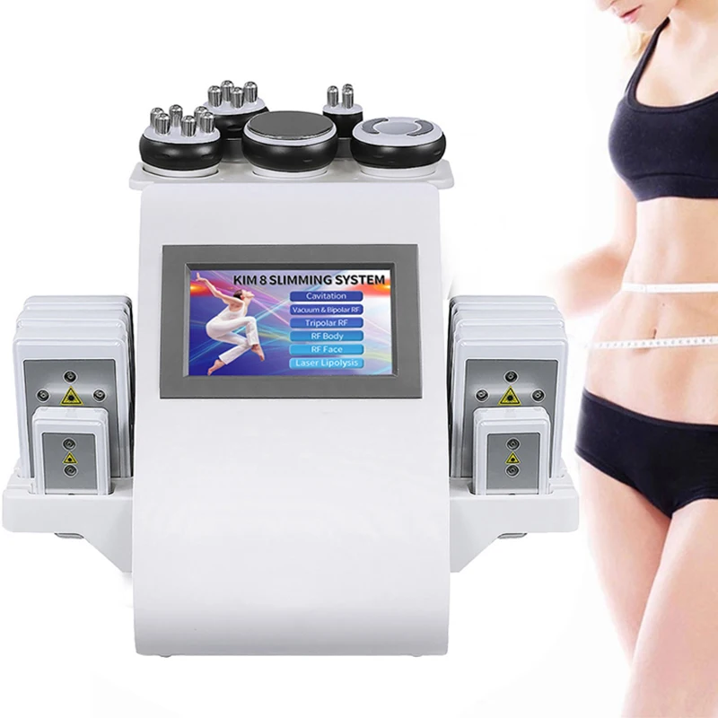 

Lipo Laser 40K Ultrasonic RF Vacuum Cavitation Lipolaser Weight Loss Professional 6 In 1 Muscle Massagers Body Slimming Machine