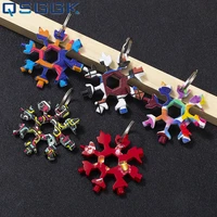 18 in 1 multi tool snowflake wrench portable colorful spanner stainless steel hand tools mini screwdriver corkscrew wholesale