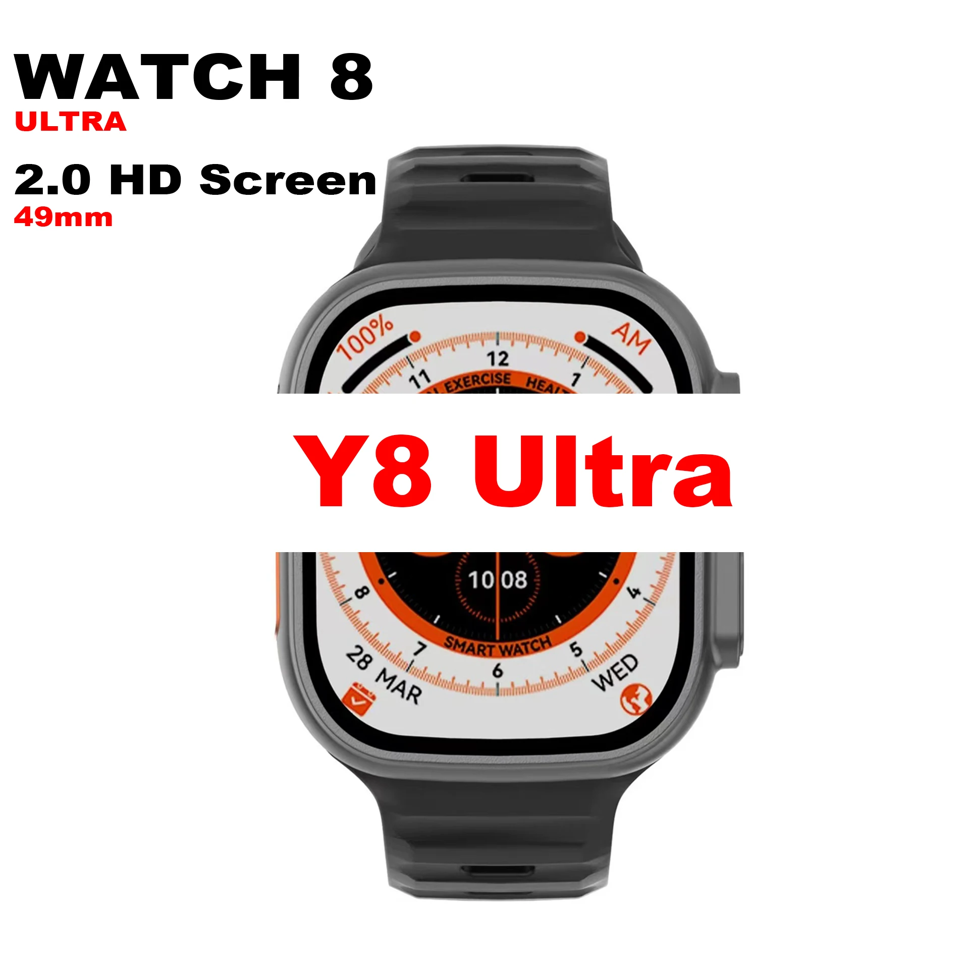 

Smart Watch Ultra Series 8 NFC Smartwatch Men Women Bluetooth Calls Wireless Charging GPS Track Fitness Bracelet 2inch HD Screen