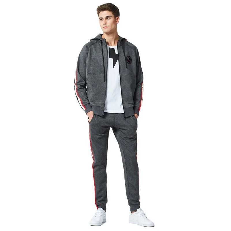 Spring Autumn Casual Tracksuits Men Spring Autumn Men's Tracksuit Sportswear Sets 2 Piece Zipper Hoodie + Sweatpants Sweatsuit