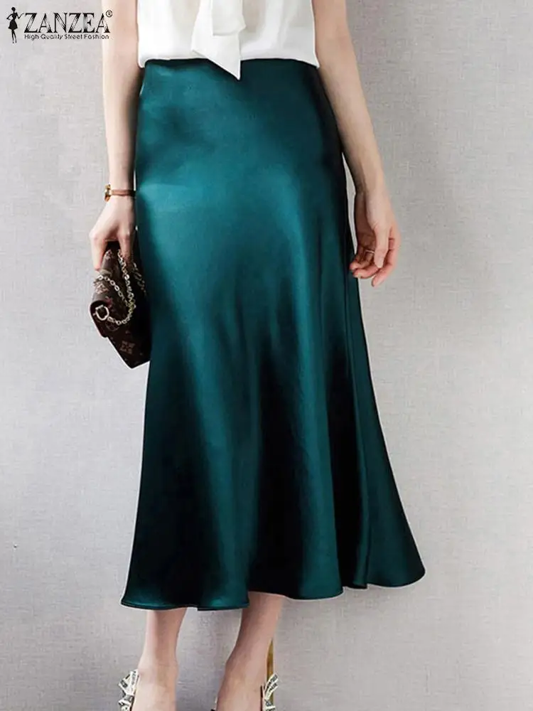 Коллекция 2024 года модная женская юбка ZANZEA летние элегантные офисные юбки с