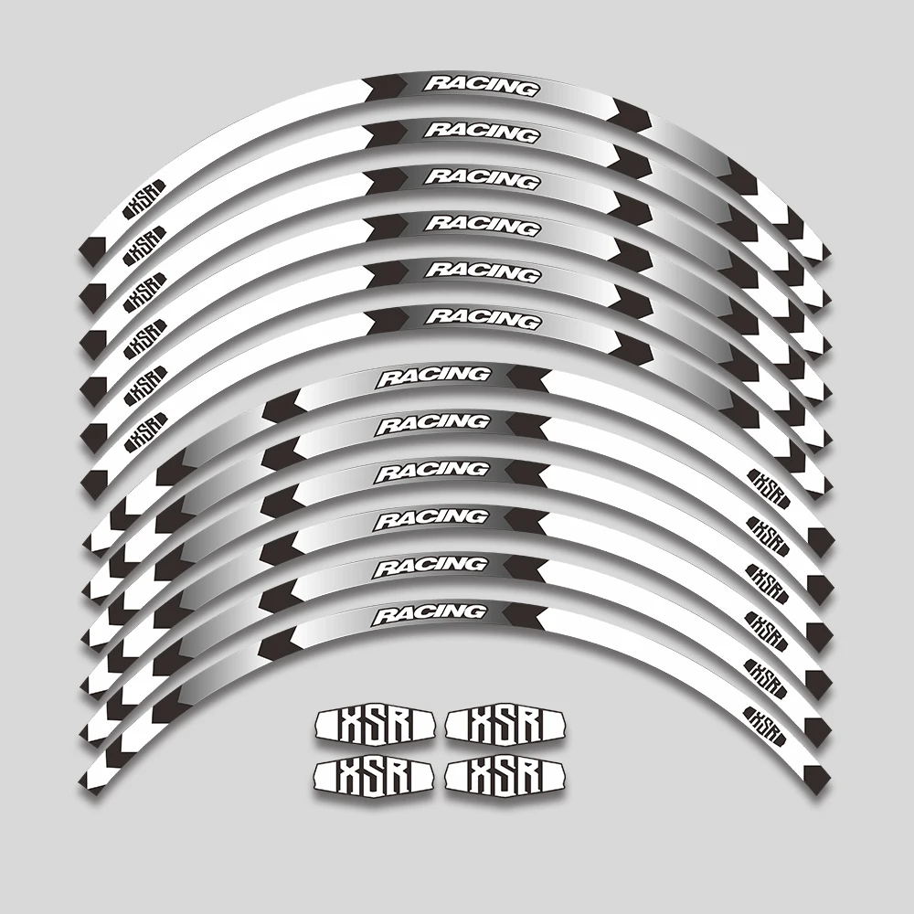 For Yamaha XSR700 XSR900 XSR155 XSR 155 700 900 Motorcycle Accessories Sticker Rim Decorative Decals Wheel Reflective Stripe Set