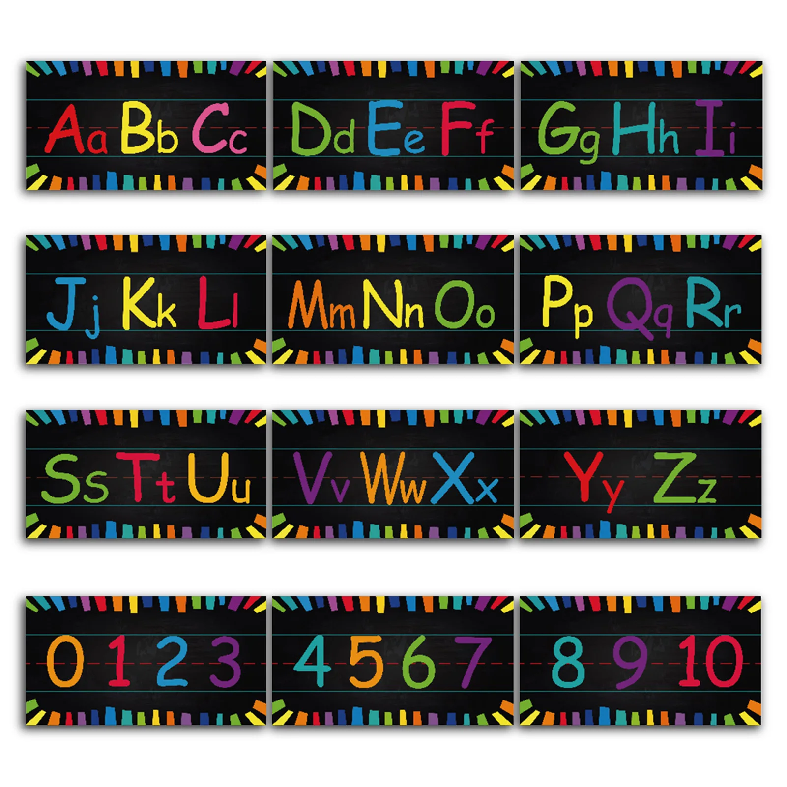 

Alphabet Poster For Toddlers Numbers 0-9 Posters For Kids Toddlers Nursery Living Room Classroom Alphabet Chart For Wall And