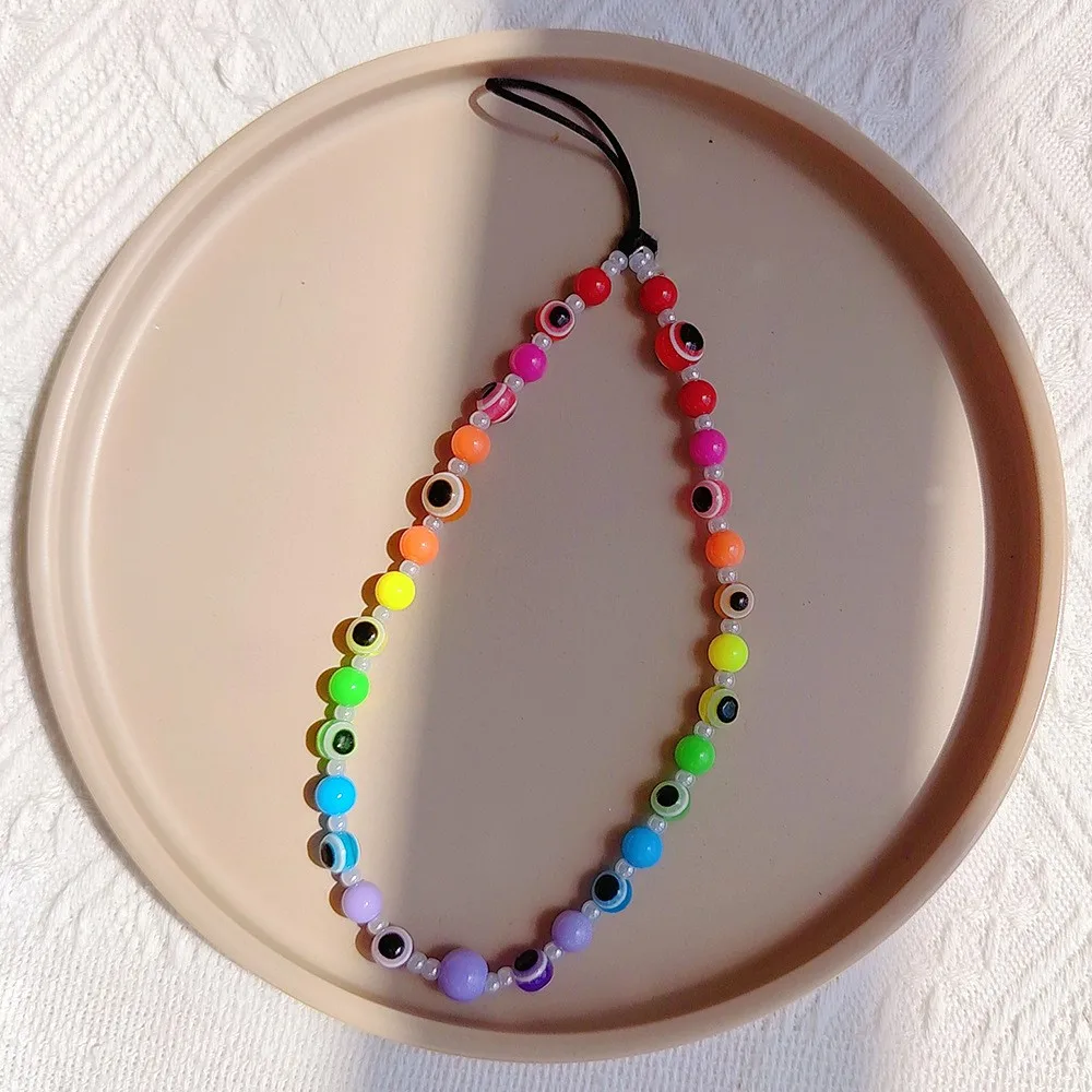 

Яркие бусины для телефона, искусственная цепь для телефона, аксессуары для чехла, оптовая продажа, зло, искусственная бижутерия, новинка 2023