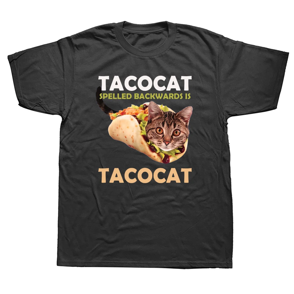 

Футболка мужская с надписью «Tacocat Taco», смешная Милая Стильная хлопковая уличная одежда с графическим принтом, с коротким рукавом, подарок на...