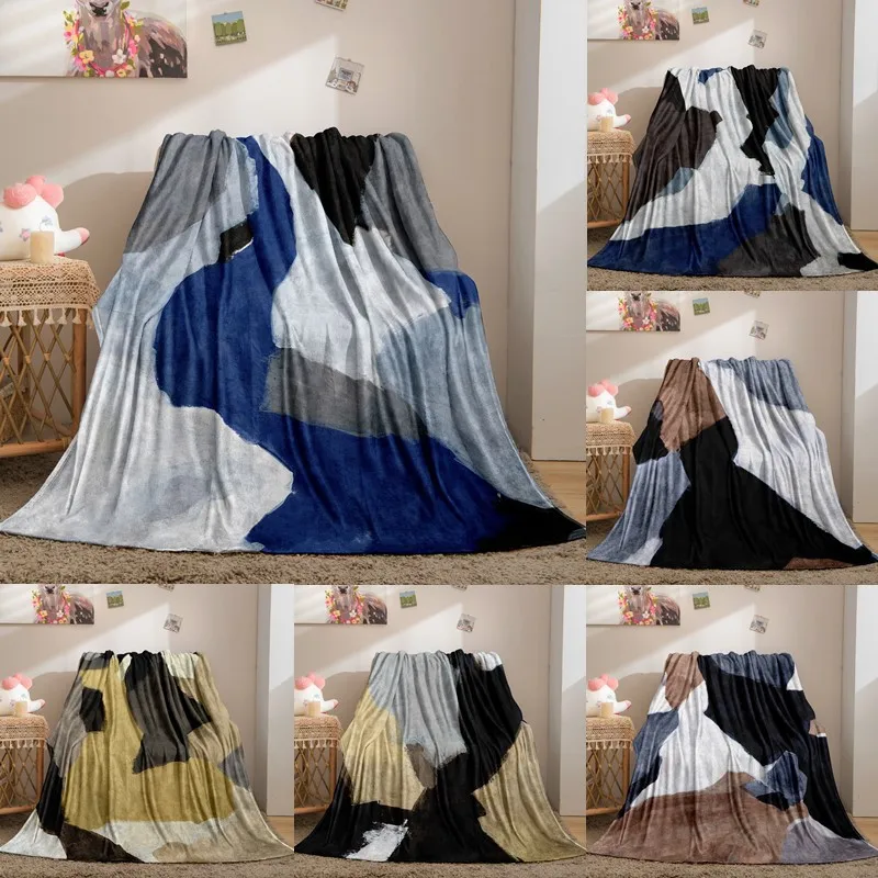 

Abstract Geometry Blanket Comfortable Lightweight Warm Flannel Throw Blankets for Home Bed Sofa Summer Air Conditioner Blanket