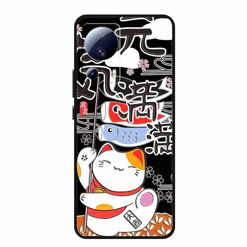 Чехол с 3D цветком для Xiaomi 13 Pro Lite тиснением мягкая силиконовая задняя крышка