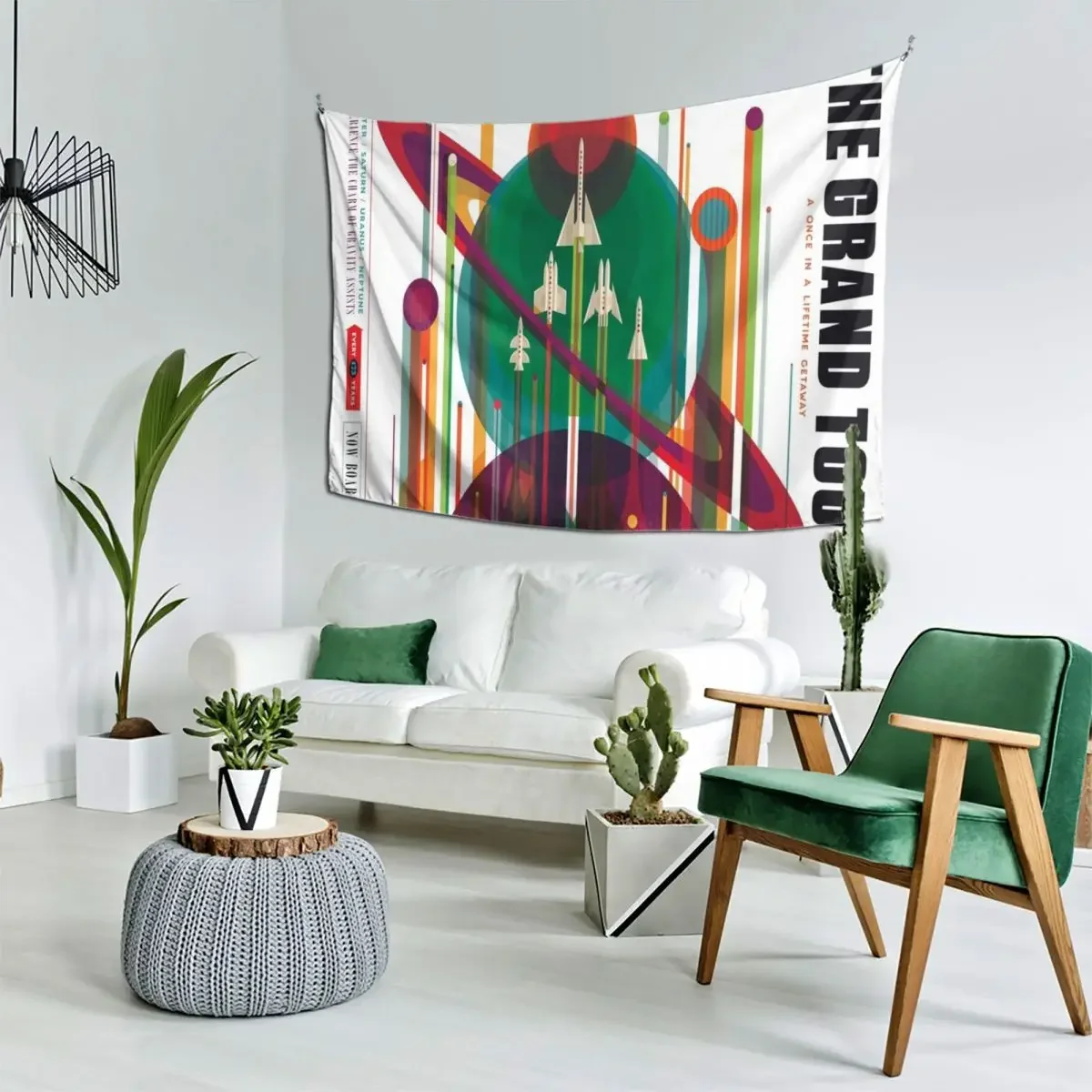 NASA Grand Tour Design Гобелен Декор комнаты Корейский стиль Грибные вещи в комнате