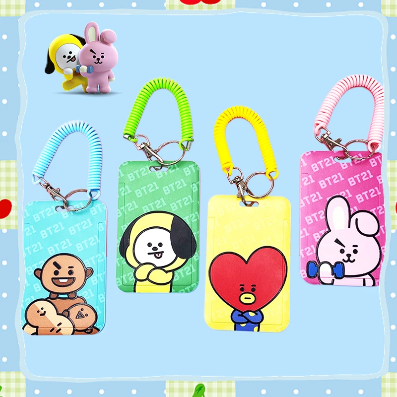 

Чехол для карт Bt21, милые женские Рабочие карты для еды, Rj Tata Chimmy Koya Cooky, милые Kpop Strars Bts, подарки для фанатов, милая игрушка для девочек