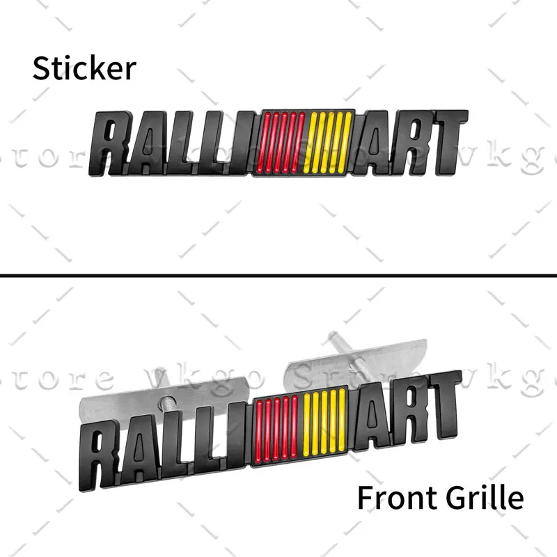 

Автомобильный декор 3D металлический логотип RALLIART, передняя решетка, эмблема, наклейка для Mitsubishi Lancer Competition Outlander ASX, наклейки на задний багажник