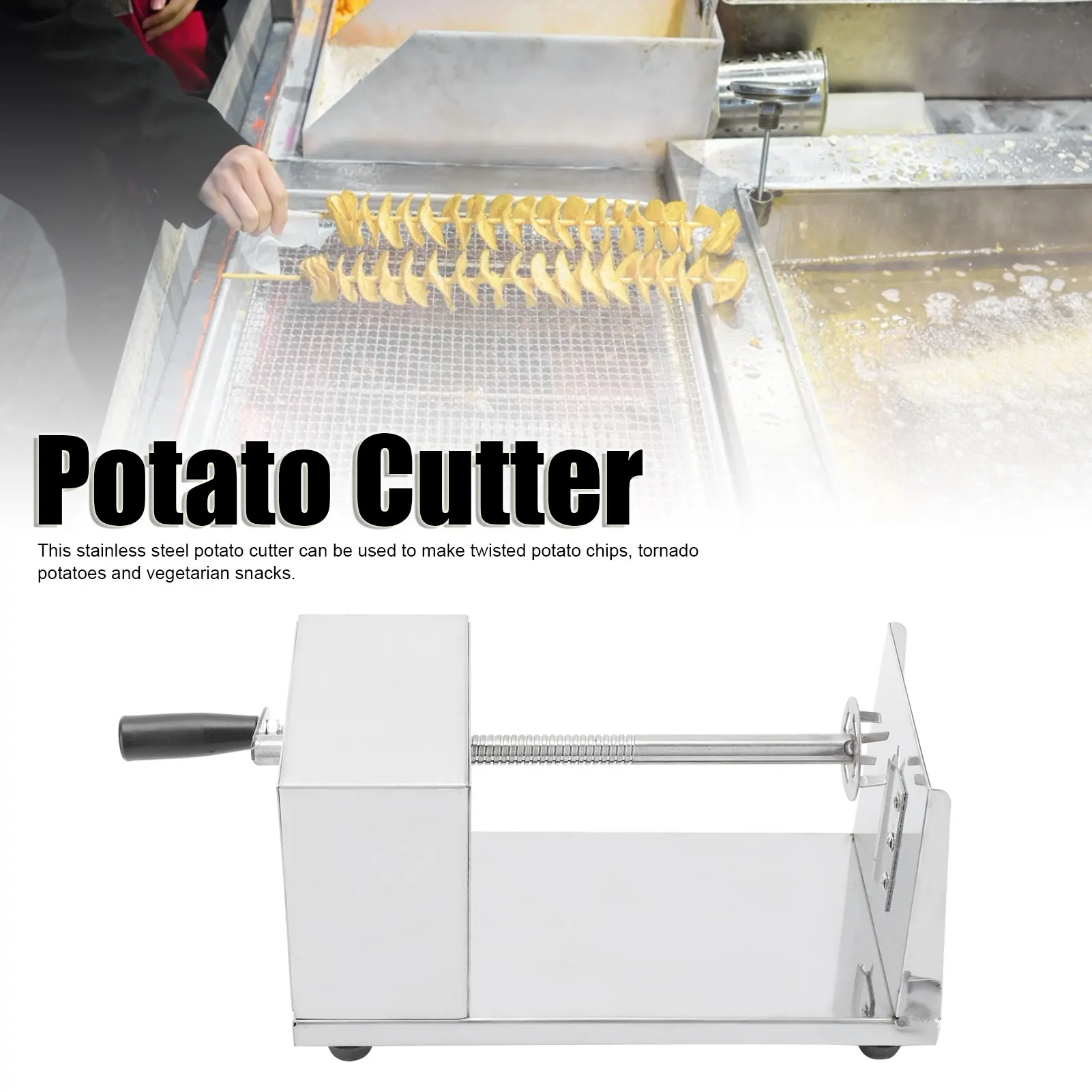 

Manual Potato Cutter Stainless Steel Spiral Cutting Machine Fruit French Fries Slicing Machine Kitchen Supplies