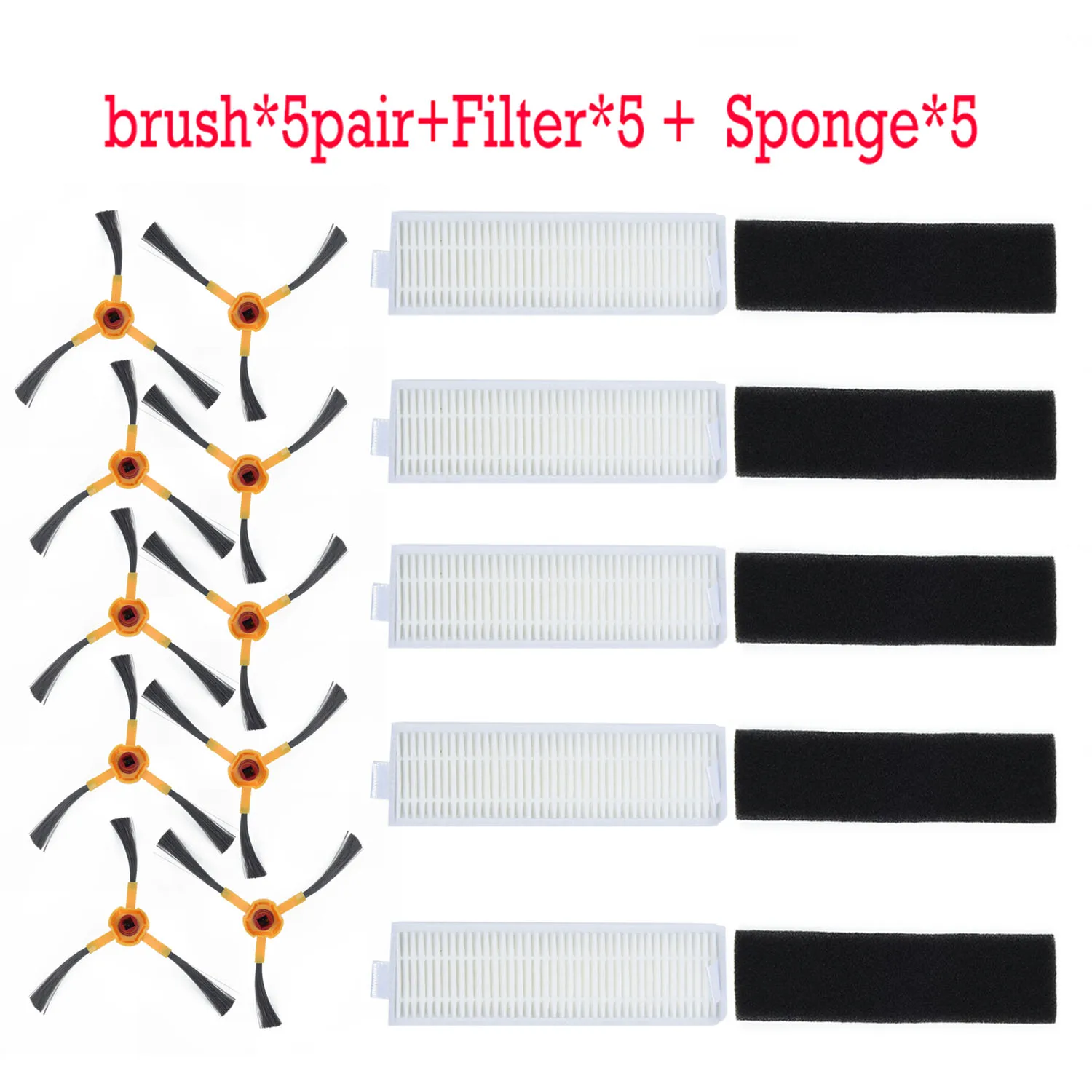 

Robot Vacuum Cleaner Side Brush +Filters Set For Slim DA60 Ecovacs Deebot Slim 2 Side Brushes Filters Replacement Accessories